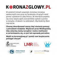 Akcja koronazglowy.pl - wsparcie pracowników ochrony zdrowia w obliczu pandemii COVID-19